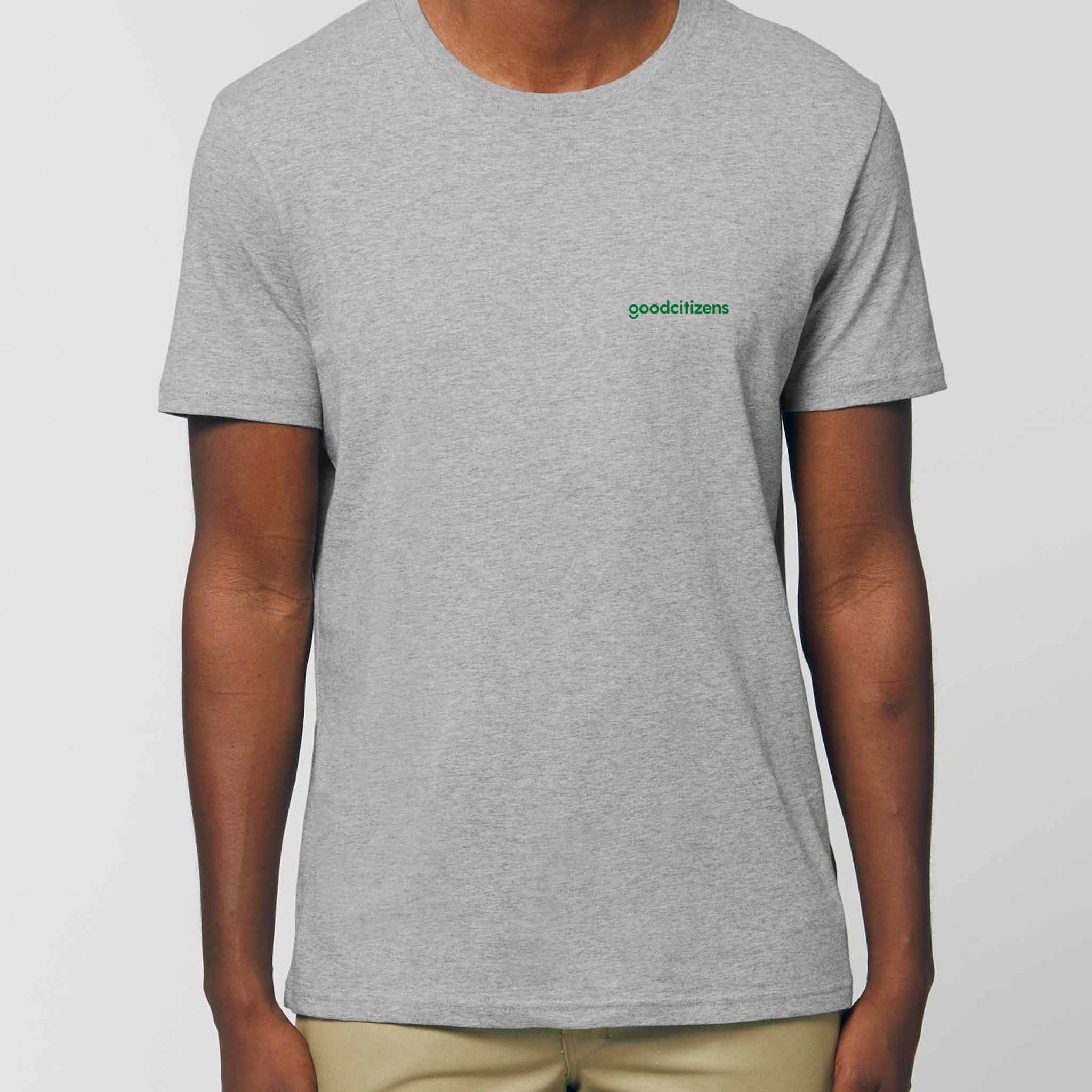 T-shirt 'Grey' Green Logo Only - Image 3